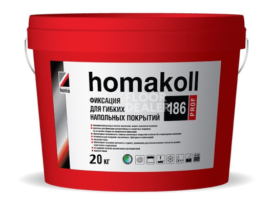 Сопутствующие материалы Homakoll 186 Prof Клей фиксация. Морозостойкая Водно-дисперсионный клей-фиксация Homakoll 186 Prof 20 кг морозостойкий фото 1 | FLOORDEALER